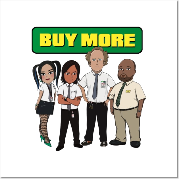 Buy More Crew Chibi Wall Art by CraftyNinja